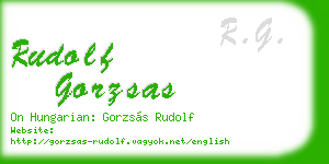 rudolf gorzsas business card